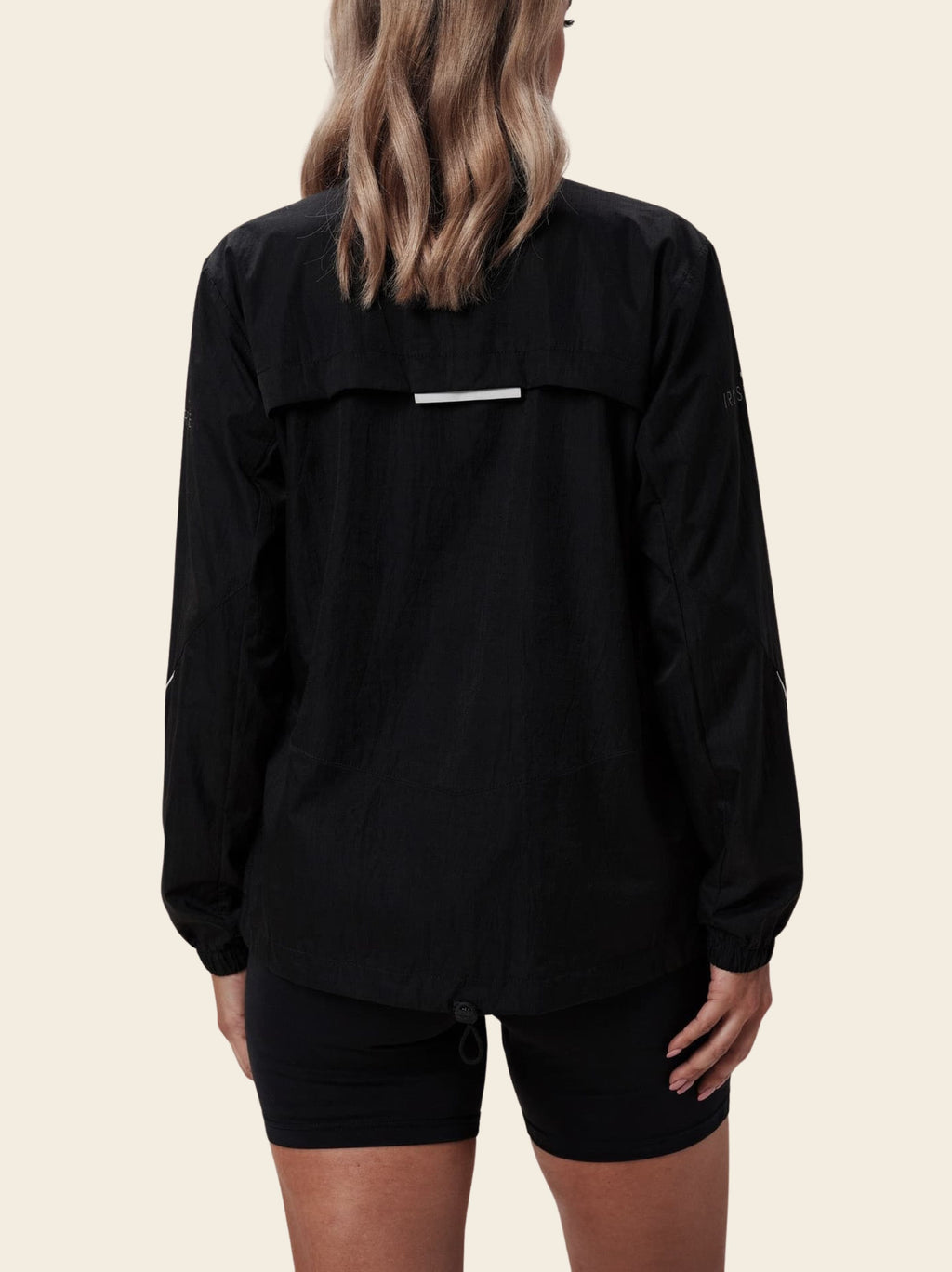 Zephyr Anti-UV Sun Jacket — Obsidian Black — back detail