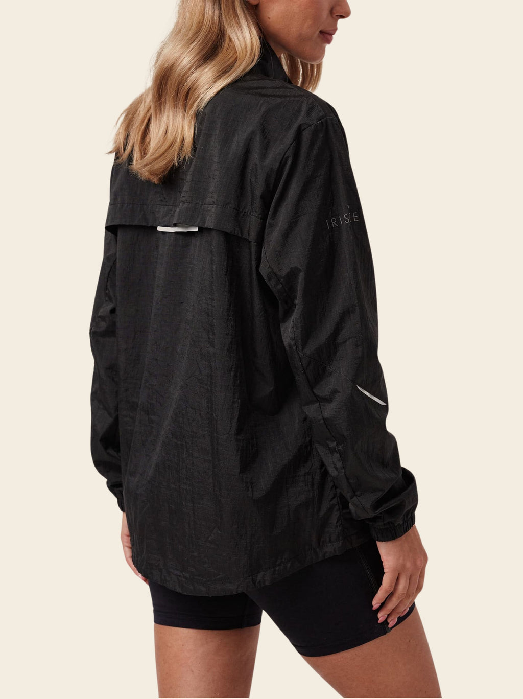 Zephyr Anti-UV Sun Jacket — Obsidian Black — back