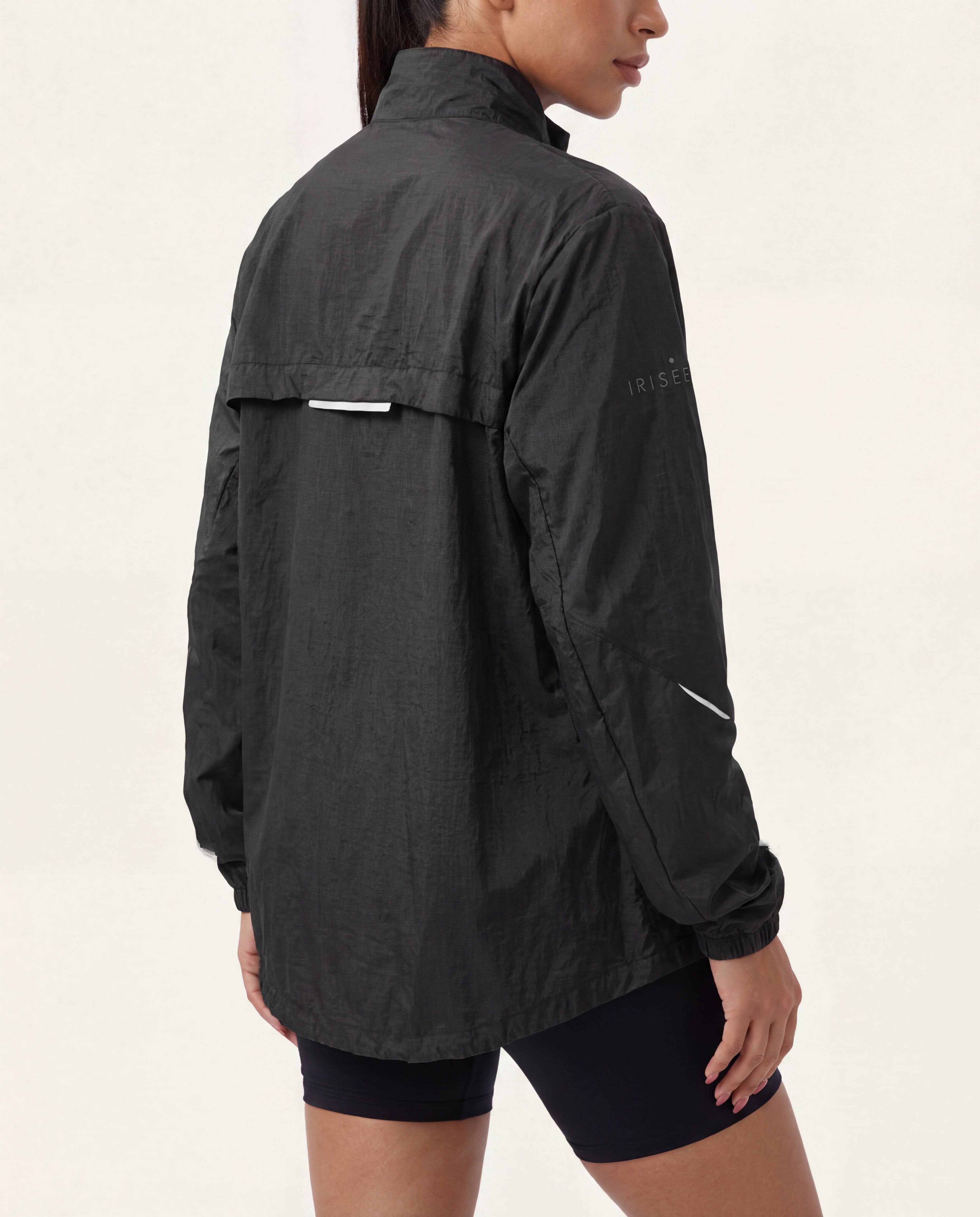 Zephyr Anti-UV Windbreaker in Black, front view