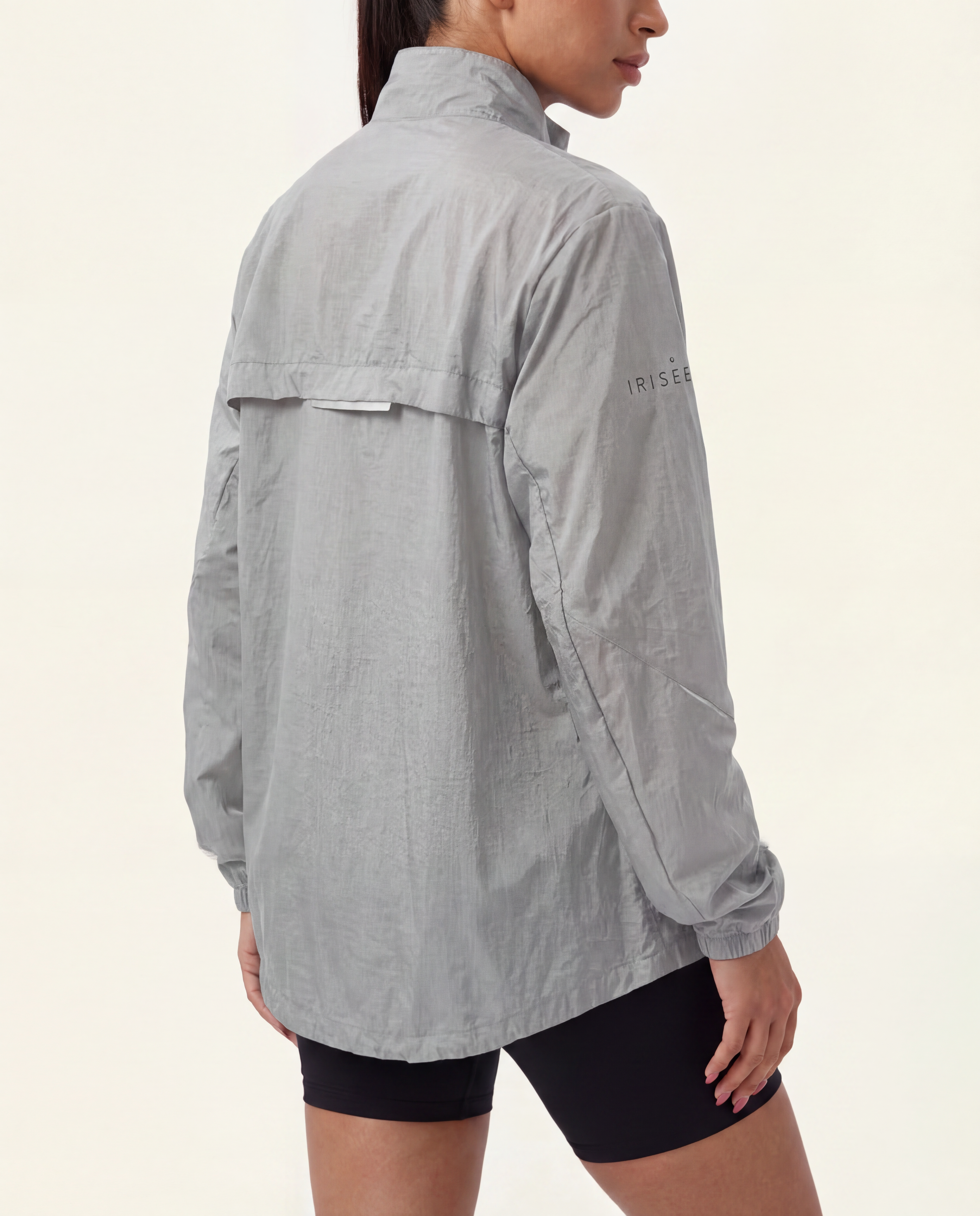 Zephyr Anti-UV Windbreaker in Pearl Grey, front view