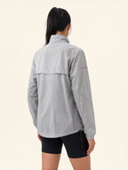 Zephyr Anti-UV Windbreaker in Pearl Grey — back, full view