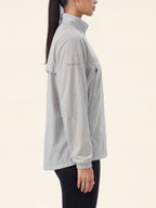 Zephyr Anti-UV Windbreaker in Pearl Grey — side profile
